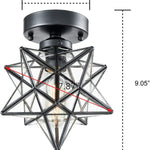 Moravian star ceiling light fixture industrial modern ceiling lamp