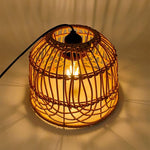 Handmade chandelier light brown pendant light bamboo rattan, polyvinyl chloride patio light