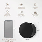 Led wall light black hallway light plastic mount light