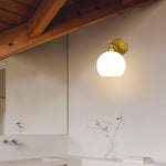 Modern mounted light antique brass vanity light glass, metal wall light