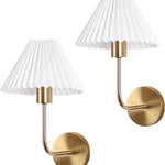 Sets of 2 wall light gold vanity light metal, fabric, acrylic kitchen light