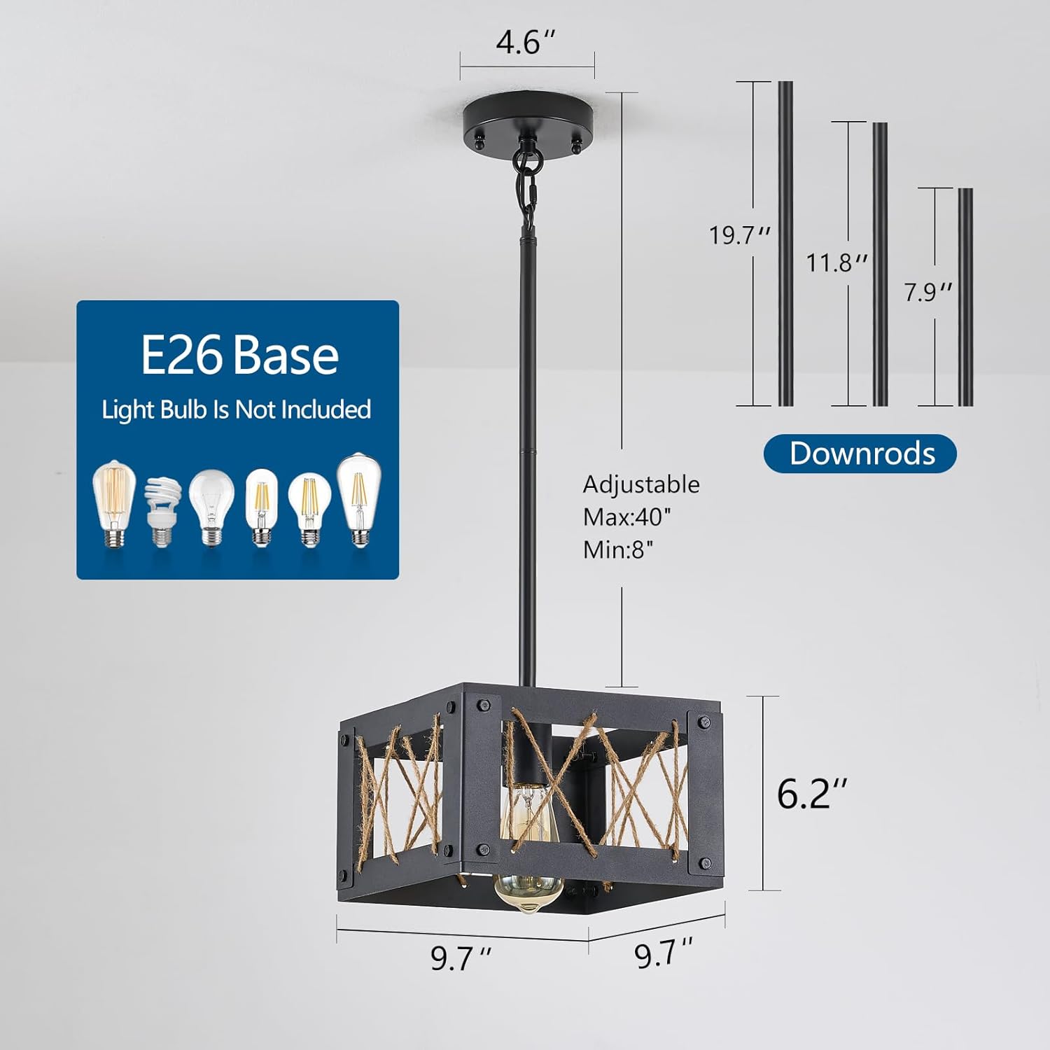 1-light pendant light clear hallway light acrylic kitchen island light