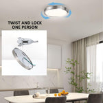 10 inch led flush mount light nickel kitchen light aluminum, glass ceiling light