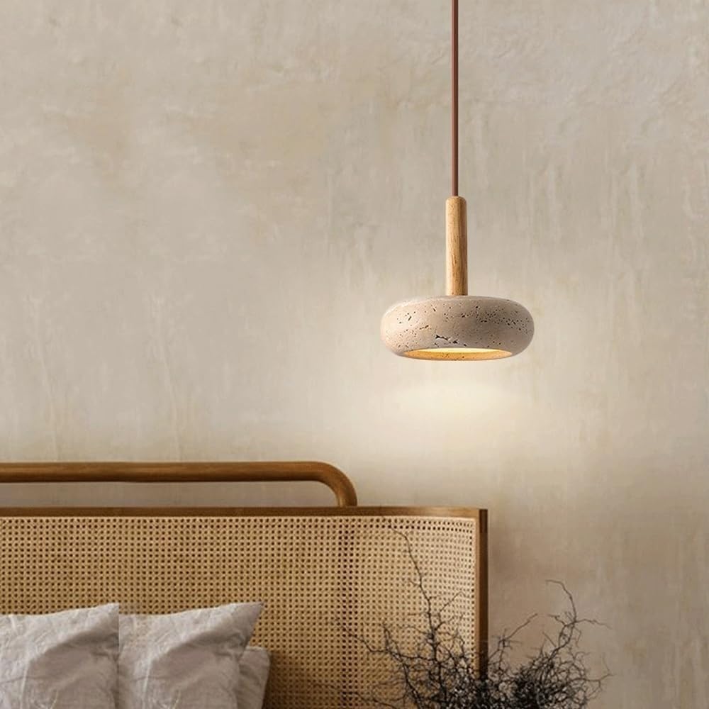 Modern pendant light yellow kitchen light wood hanging light