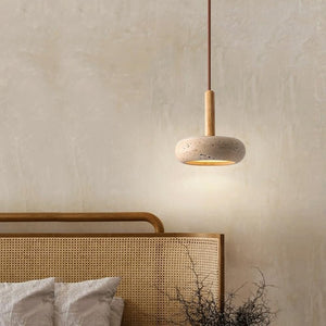 Modern pendant light yellow kitchen light wood hanging light