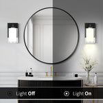 2 modern wall light black vanity lights glass bathroom light