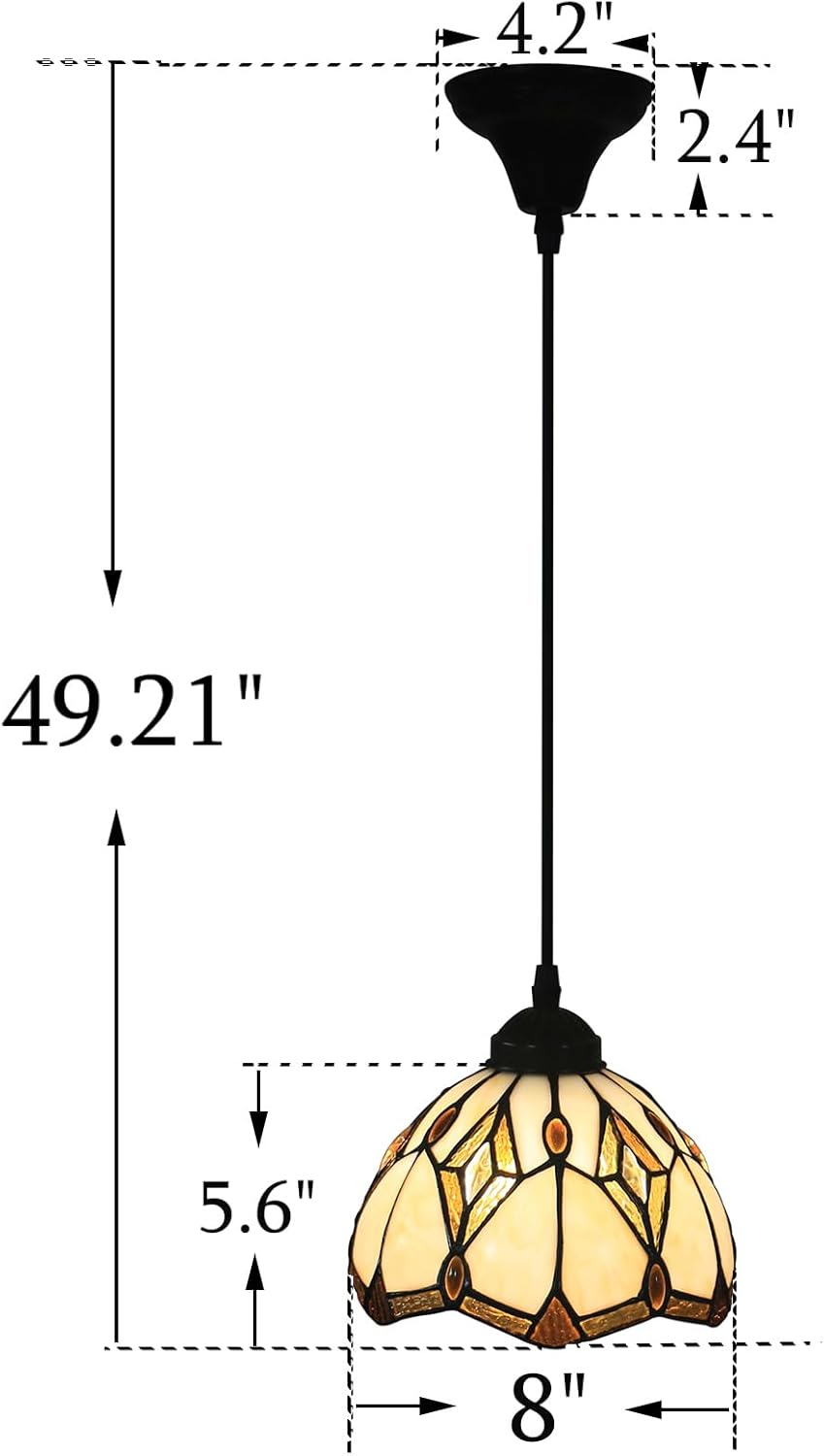 Tiffany pendant light black hanging lamp glass ceiling light