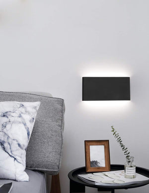 Modern bedroom light black decor light metal wall light
