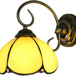 8 inch vintage wall light yellow mounted light glass, iron hardwired light