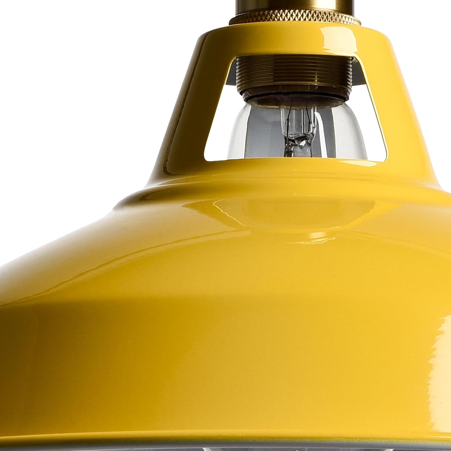 Adjustable pendant light yellow hanging light metal dining light