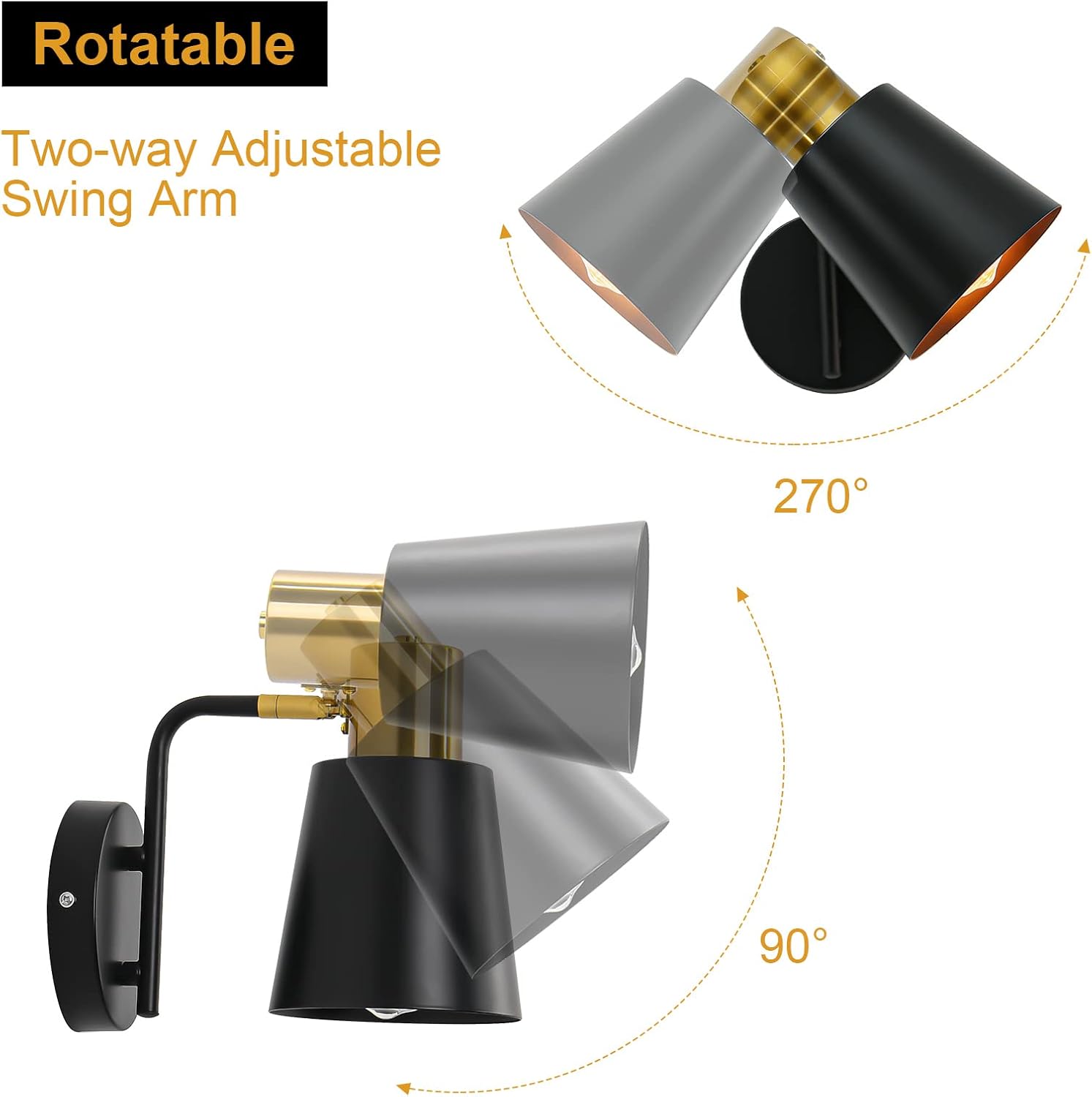 2 pack wall light black bedroom light metal kitchen light
