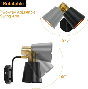 2 pack wall light black bedroom light metal kitchen light