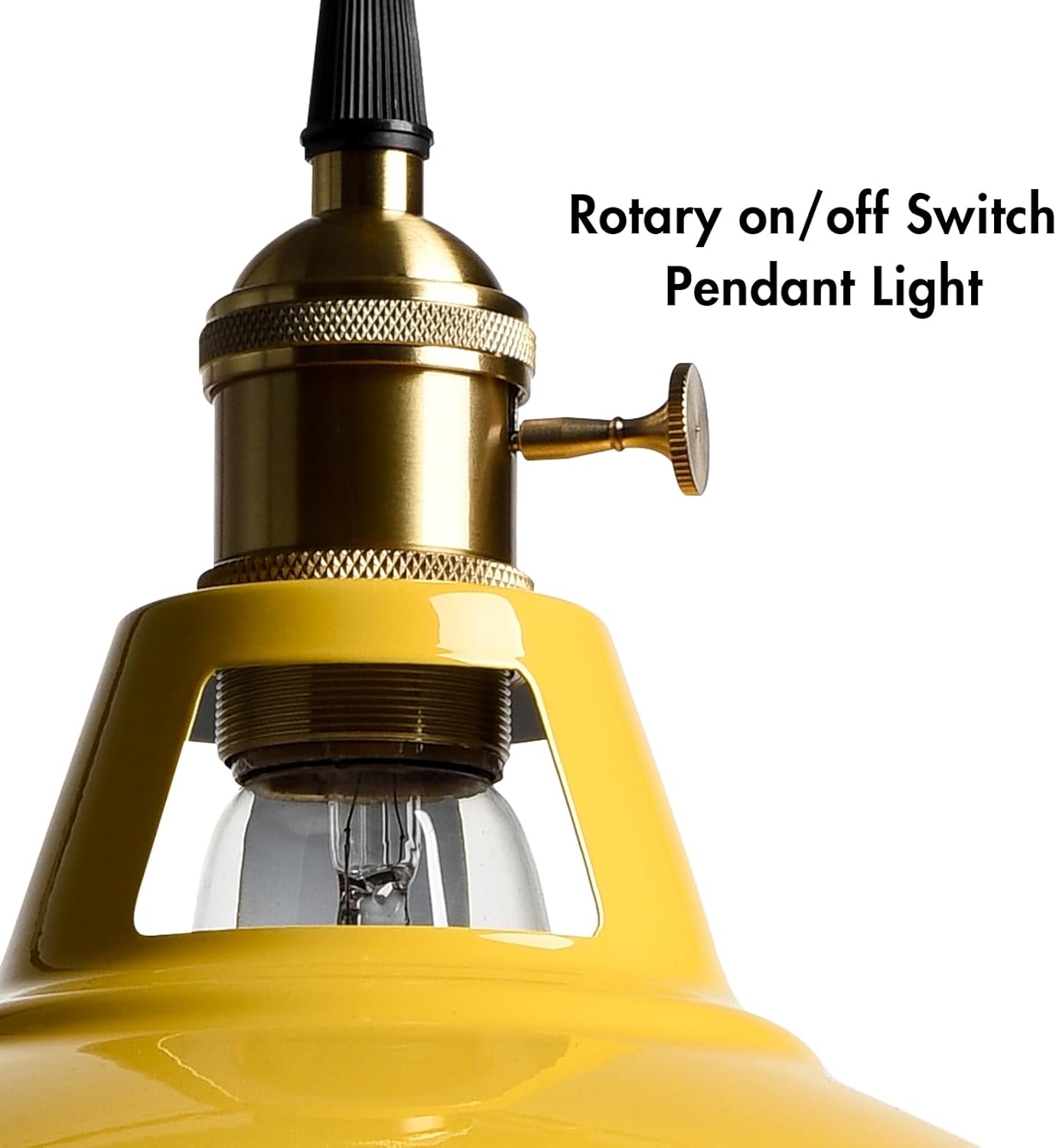Adjustable pendant light yellow hanging light metal dining light