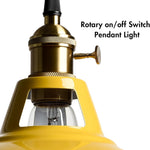 Adjustable pendant light yellow hanging light metal dining light