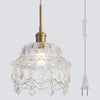 9.8 inch kitchen light clear pendant light glass metal bedroom light