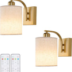 Led bedroom light gold wall light iron wireless light
