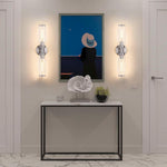 2 light vanity light nickel hallway light glass, metal wall light