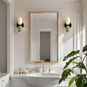 Led wall light green & white vanity light metal bedroom light