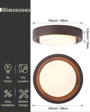 16 inch ceiling light bronze kitchen light metal, glass bedroom light