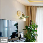 Industrial doorway light green wall light glass bathroom light