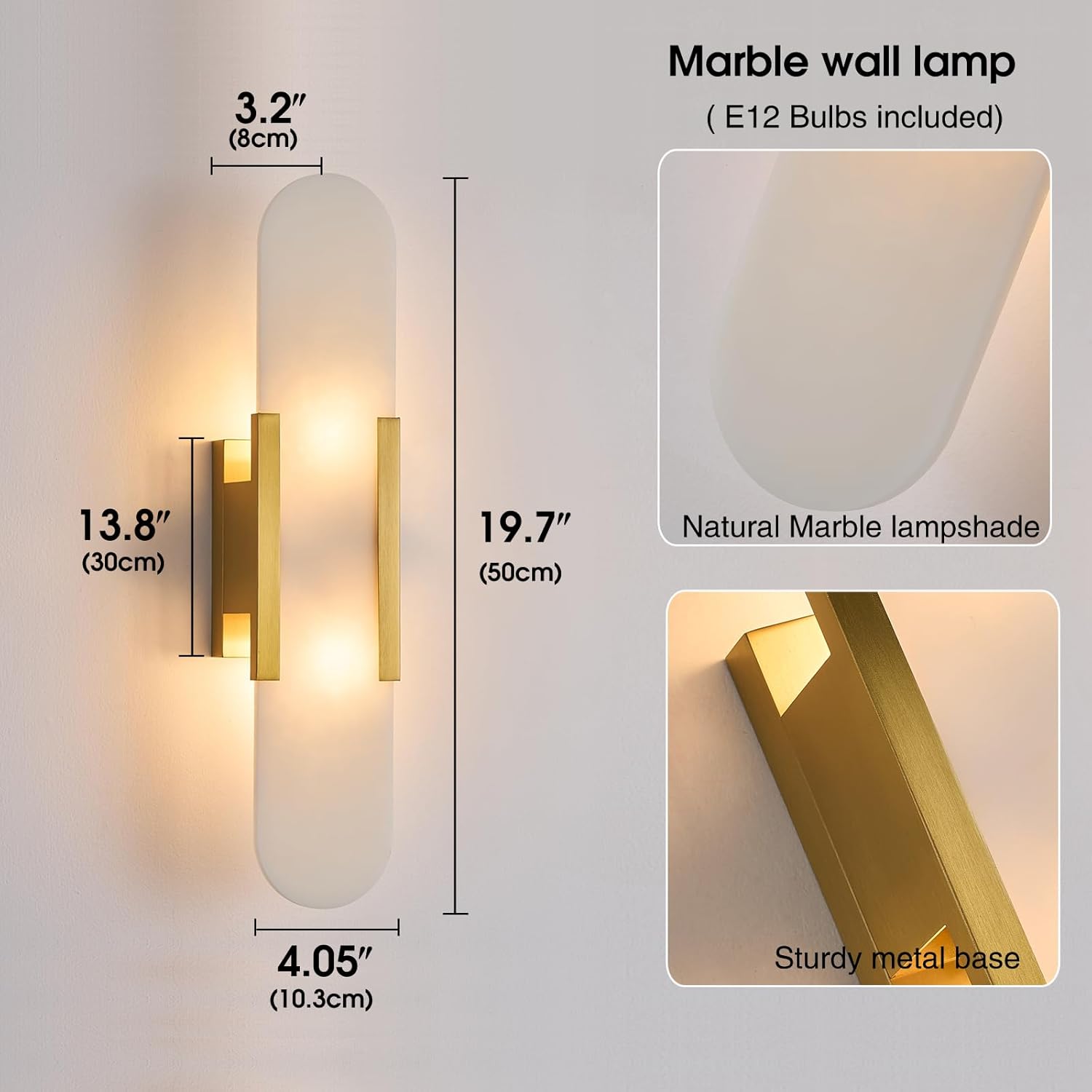 Led bedroom light gold vanity light metal wall light