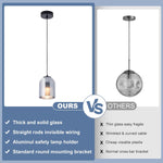 Double-layer pendant light black bedrooms light glass kitchen light