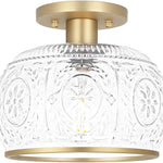Vintage flush mount light gold hallway light metal bathroom lights