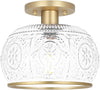 Vintage flush mount light gold hallway light metal bathroom lights