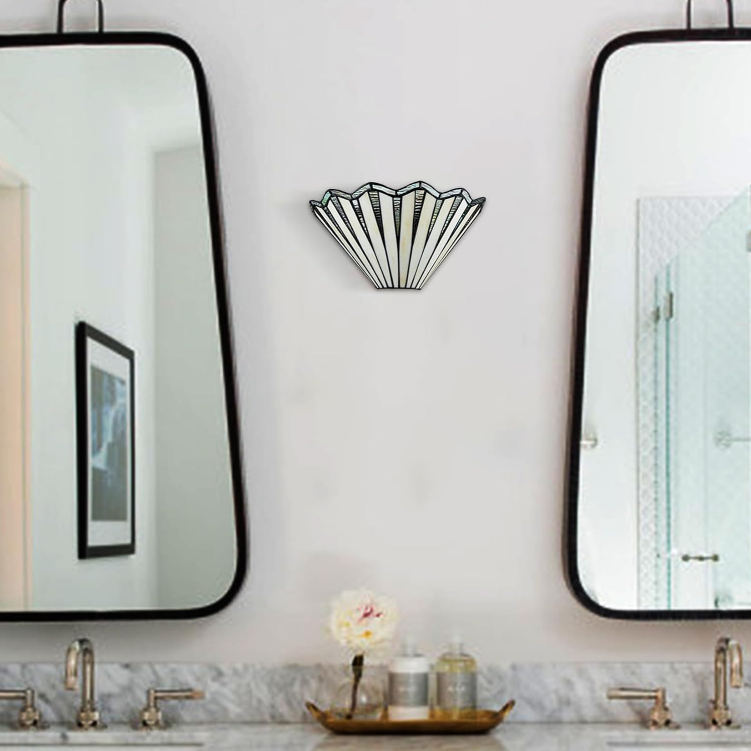 1-light wall light green stairway light metal bathroom light