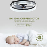 LED ceiling fans with lights black bedroom light iron flush mount ceiling fan