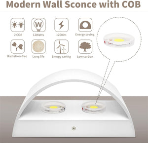 LED bedroom light white living room light aluminum wall light