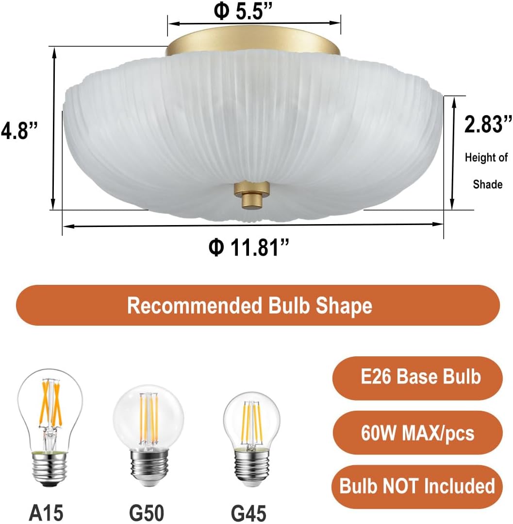3-light hallway light gold kitchen light glass, metal ceiling light