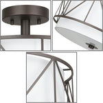 16 inch bedroom light bronze ceiling light iron+fabric drum light