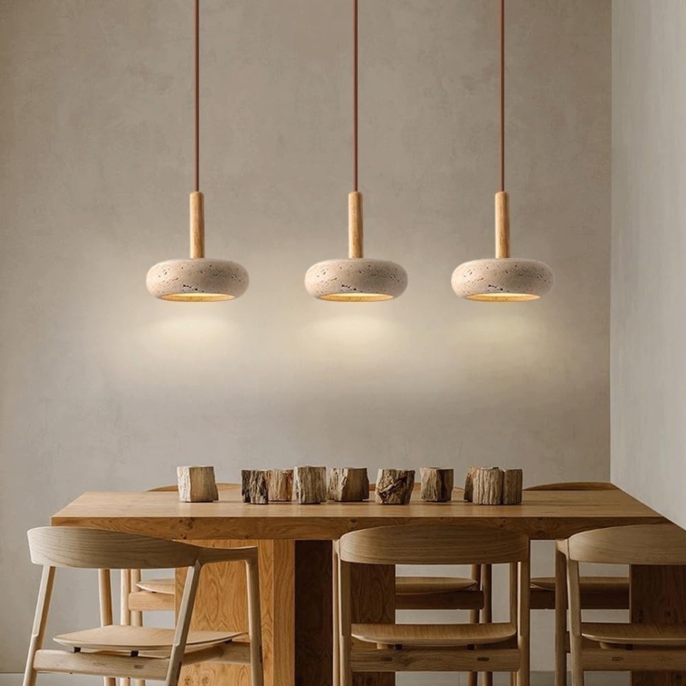 Modern pendant light yellow kitchen light wood hanging light