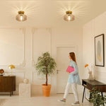 Led bathroom light gold ceiling light glass, metal laundry light