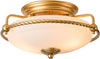 2-light flush mount light brass kitchen light glass, metal ceiling light
