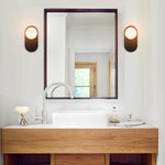 Set of 2 vanity light black mount light glass, metal wall light