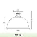 14 inch industrial ceiling light bronze hallway light metal flush mount light