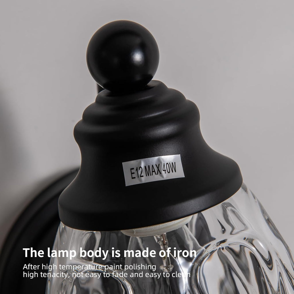 1-light wall light black bathroom light glass porch light