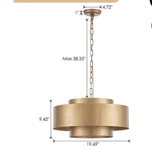 Three round modern pendant light metal kitchen light brass bedroom light