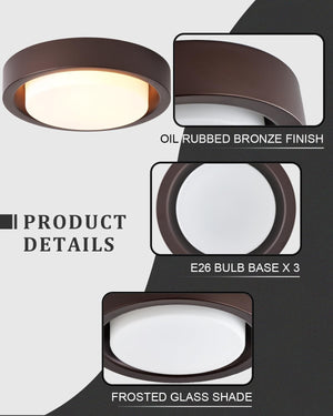 16 inch ceiling light bronze kitchen light metal, glass bedroom light