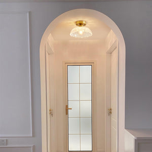Vintage  entryway light gold ceiling light glass fixture light