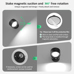 2 pcs battery operated light black rotation light plastic, metal wall light