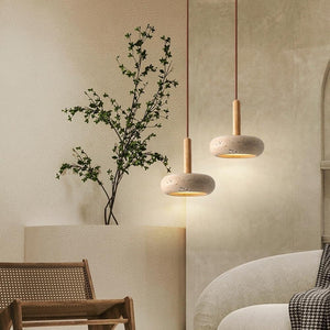 Modern pendant light yellow kitchen light wood hanging light