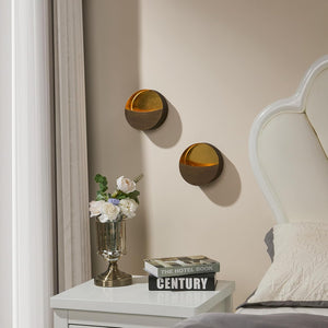 Set of 2 candle light black vintage light metal wall light