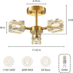 3 lights ceiling light gold chandeliers light crystal kitchen light