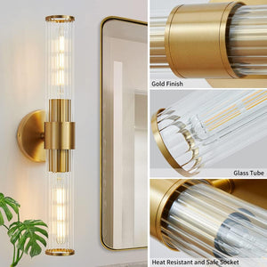 Modern wall light gold vanity light glass, metal hallway light