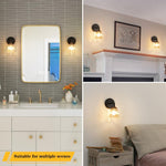 Set of 2 wall light amber bathroom light glass bedroom roome