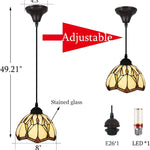 Tiffany pendant light black hanging lamp glass ceiling light