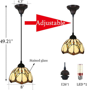 Tiffany pendant light black hanging lamp glass ceiling light
